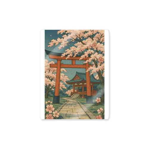 桜舞う神域 Sticker