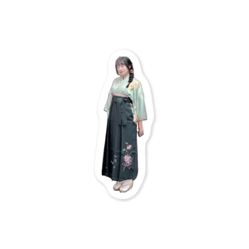 袴姿のひゃく先生【書道家 水色ver.🩵】 Sticker