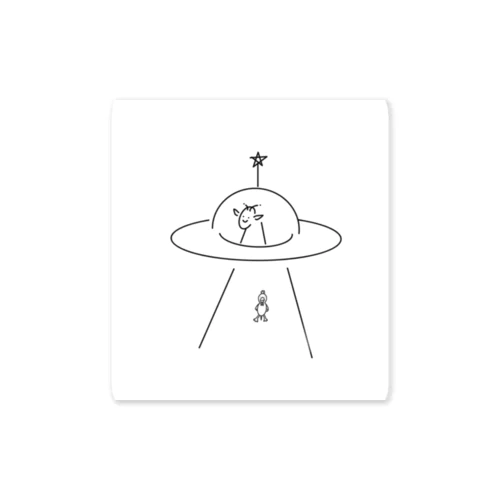 宇宙人回収シリーズ　ニワトリ君ver. Sticker