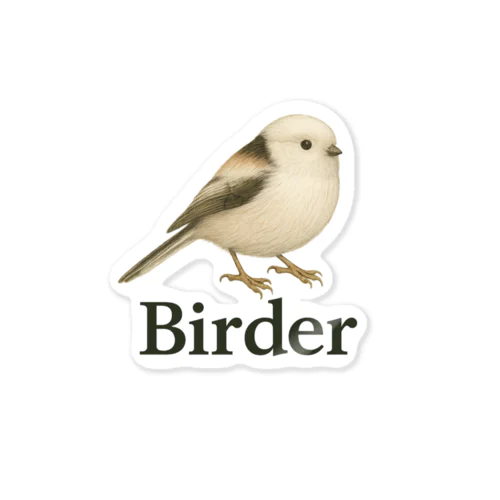 シマエナガ　Birder Sticker