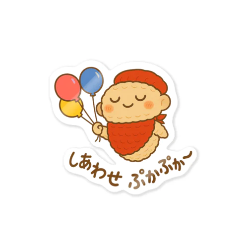 しあわせを運ぶふうせん地蔵さま Sticker