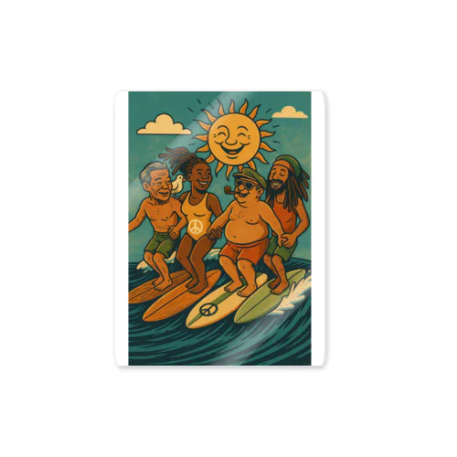　生命戦士達のハッピーサーフィン Sticker