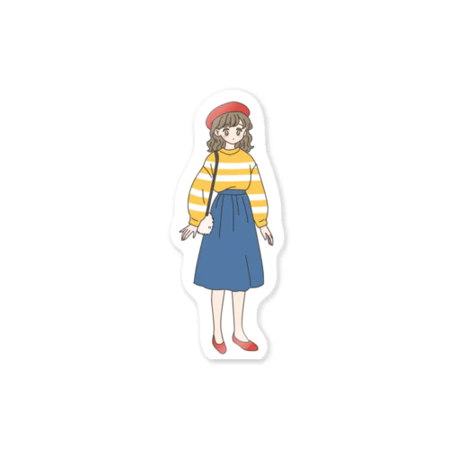 おでかけ女の子 Sticker