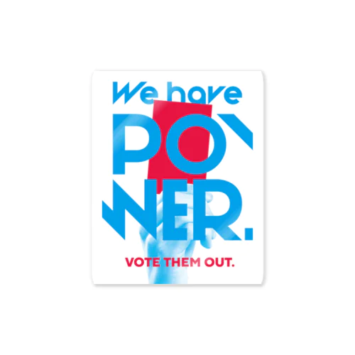 投票｜VOTE THEM OUT［WHITE✕BLUE］ 選挙でやつらを追い出そう。 Sticker
