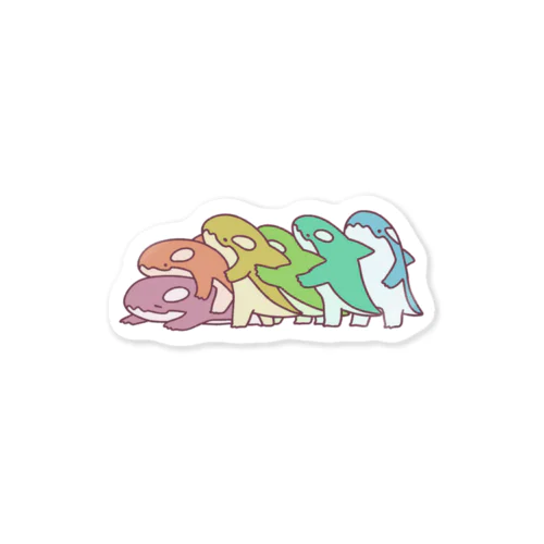 ぎゅうぎゅうシャチモズ Sticker