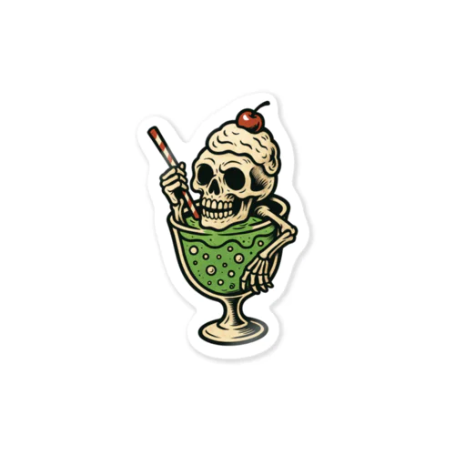 スカルクリームソーダ Sticker
