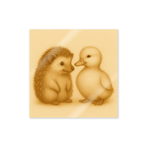 ハリネズミとアヒル05 Sticker
