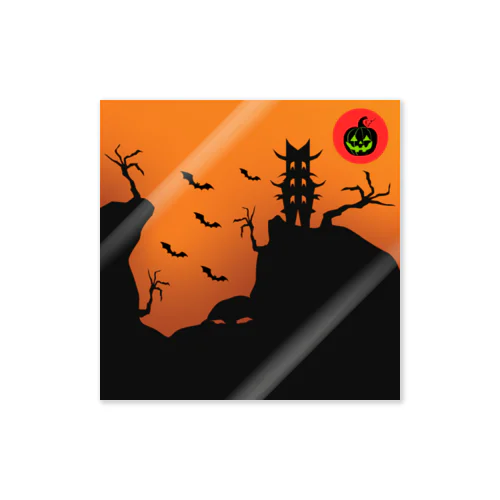 ハロウィン夜のシルエット　≪mayumi作≫ Sticker