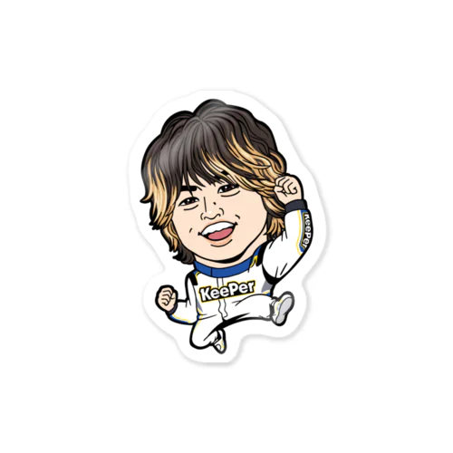 大湯選手イラスト25 ステッカー