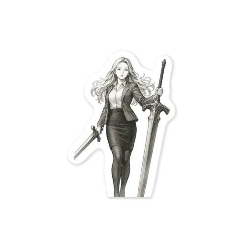 OL×武器（二刀）-墨のしらべ- Sticker