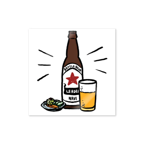 瓶ビール班長を持ち歩こう Sticker