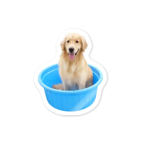 水浴びアーサー Sticker