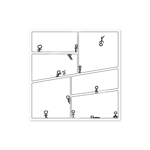 漫画の中の棒人間 Sticker
