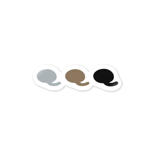 Qoobo 3colors Sticker