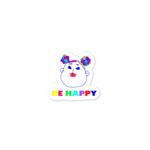 BE HAPPYギャルてやん　無地シリーズ Sticker