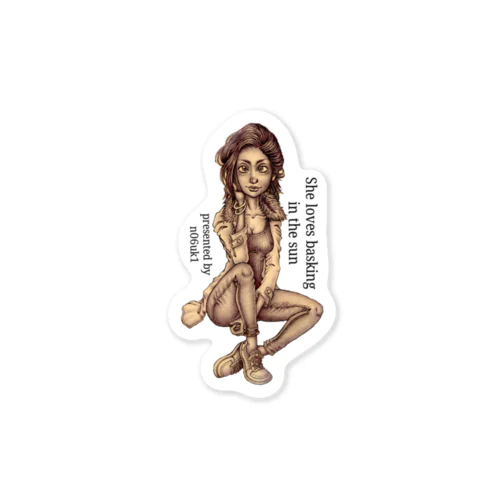 She loves basking in the sun Sticker
