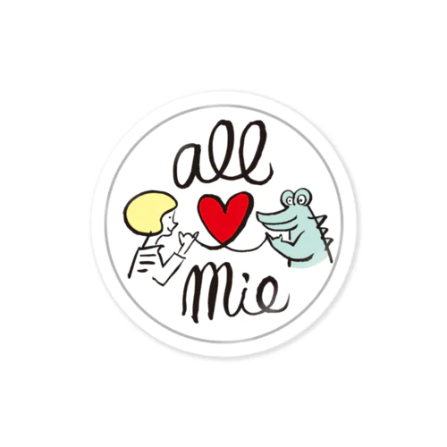 オール三重／ワニくん Sticker