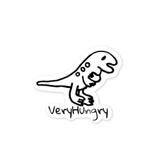 タレ目ラプトル 空腹 Sticker
