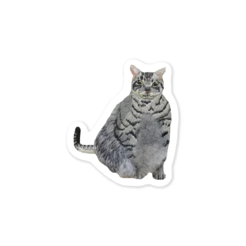 噛めば噛むほど味が出るサバトラ猫ちゃん Sticker