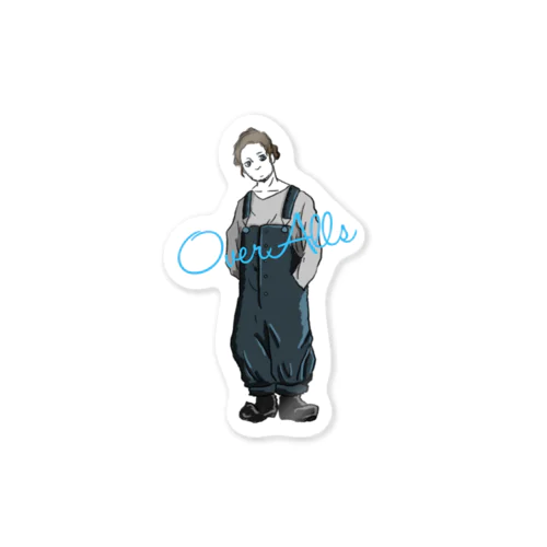 オーバーオールさん【ステッカー】 Sticker