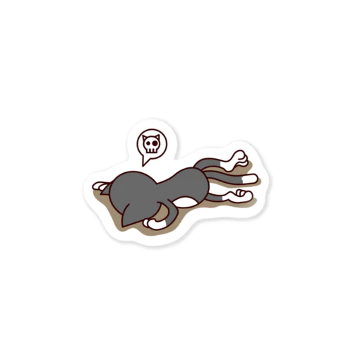 くつ下ねこさん（燃え尽きる） Sticker