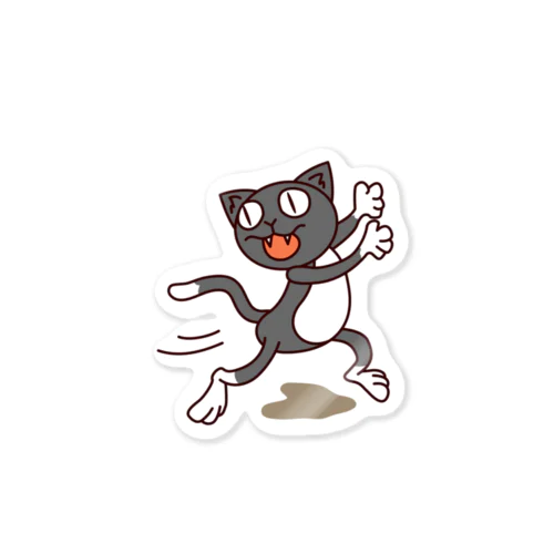 くつ下ねこさん（逃げる） Sticker