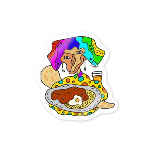 ナンとゴハンとカレールー🍛 Sticker