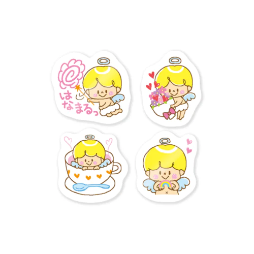 天使のステッカーA（小4柄） Sticker