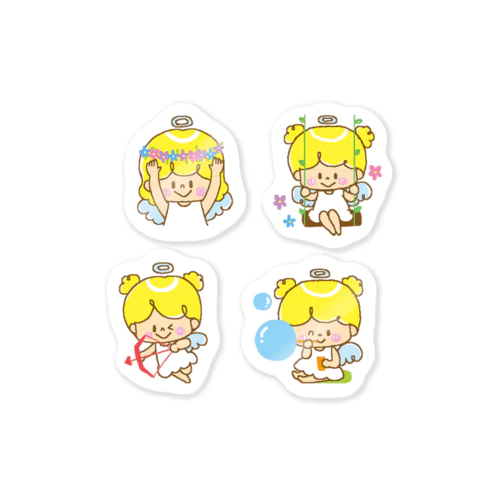 天使のステッカーB（小４柄） Sticker