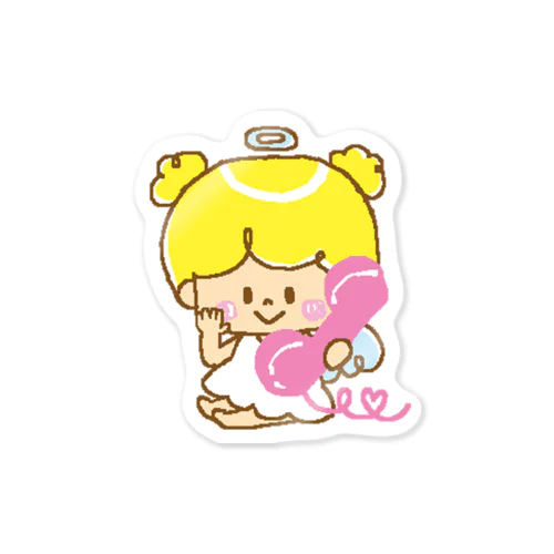 天使（電話）のステッカー Sticker