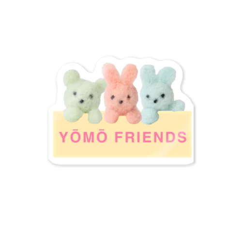 羊毛フェルトのうさぎとくま Sticker