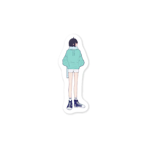 パーカーの子 Sticker