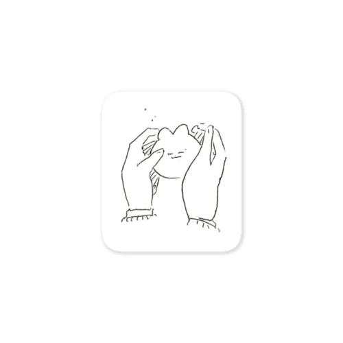 Sleepy cat relaxing  Sticker