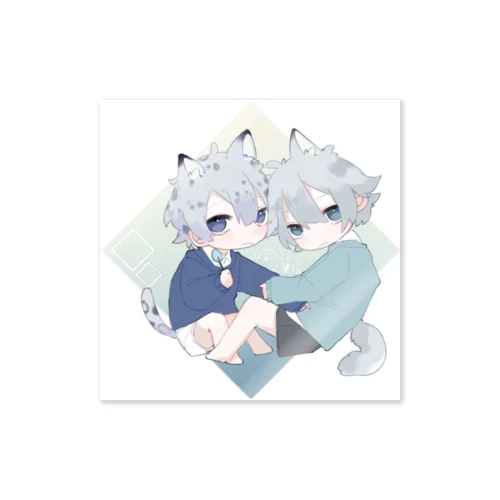 ◇ゆきひょう　おおかみ Sticker