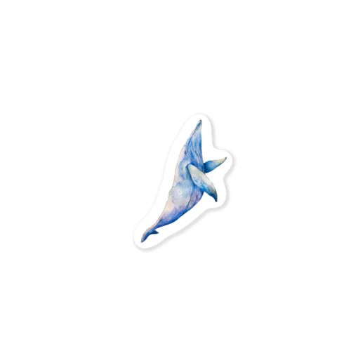 水彩クジラステッカー Sticker