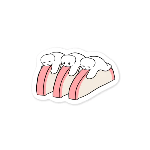 3連かまぼこ Sticker
