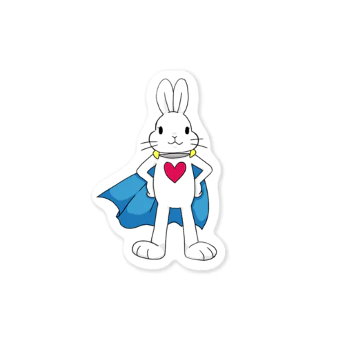 熱いハートを宿したうさぎちゃん2 ステッカー Sticker