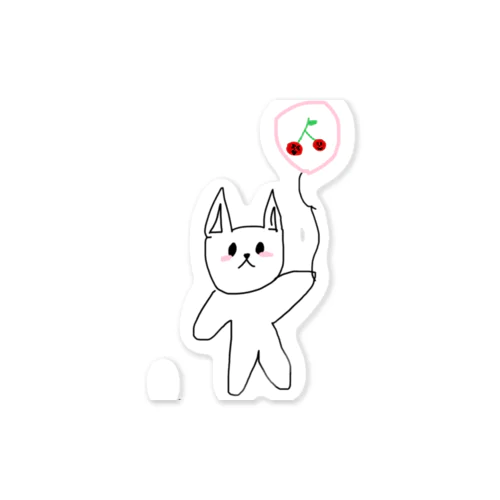 ニャンさくらんぼ Sticker