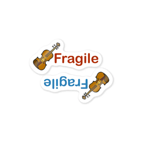 バイオリン・ビオラ 取扱注意 Sticker