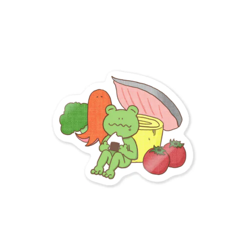 かえるピクニック Sticker