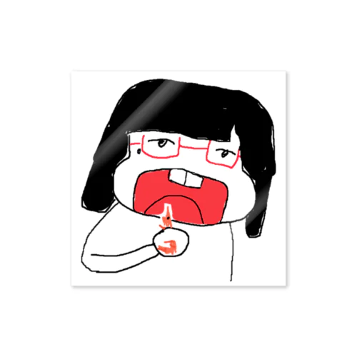 エビを食うしま Sticker