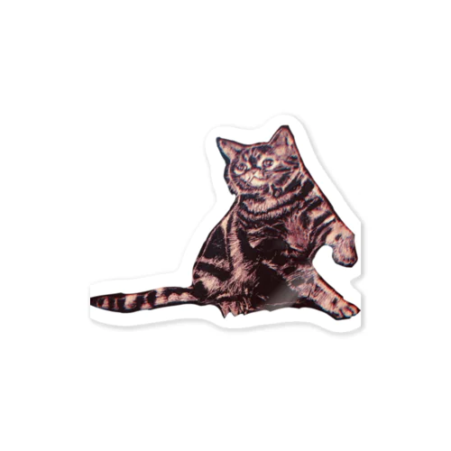 彫刻 猫 Sticker