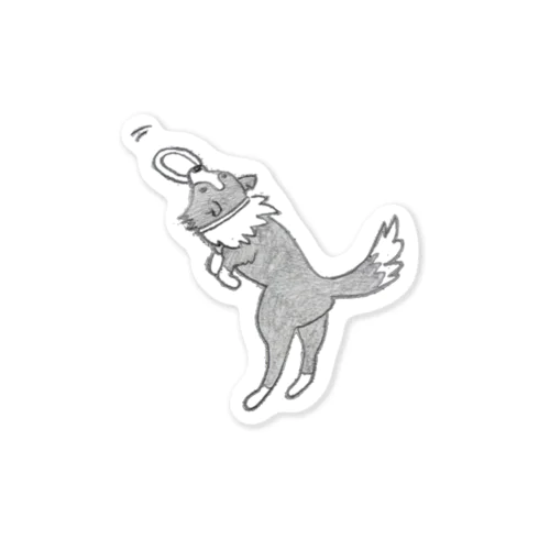 ボーダーコリーキャッチの瞬間③ Sticker