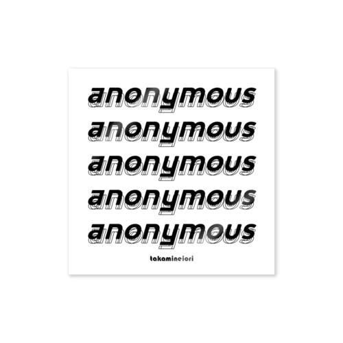 「アノニマス」ステッカー【高峰伊織】 Sticker