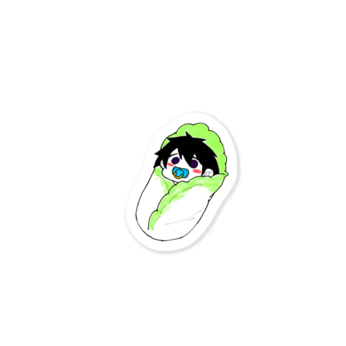 はくさいおくるみシール Sticker