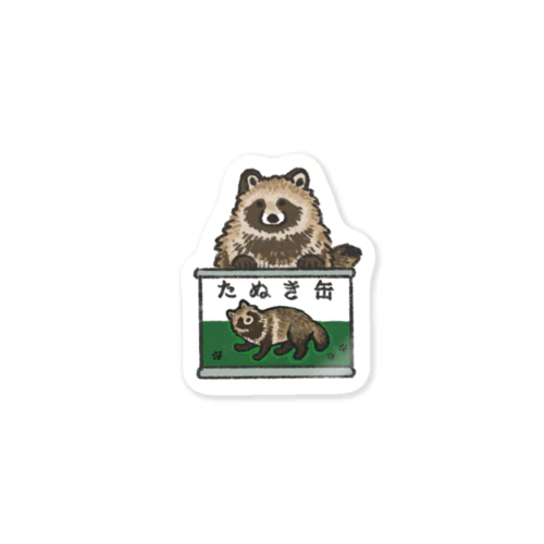 たぬき缶 Sticker