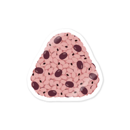 おにぎりステッカー 特大おにぎり お赤飯 Sticker