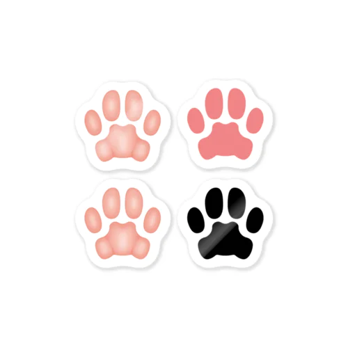ぷっくり🐾肉球と足跡（４種） Sticker