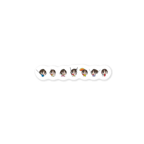 いろんな花峰 長細ステッカー Sticker