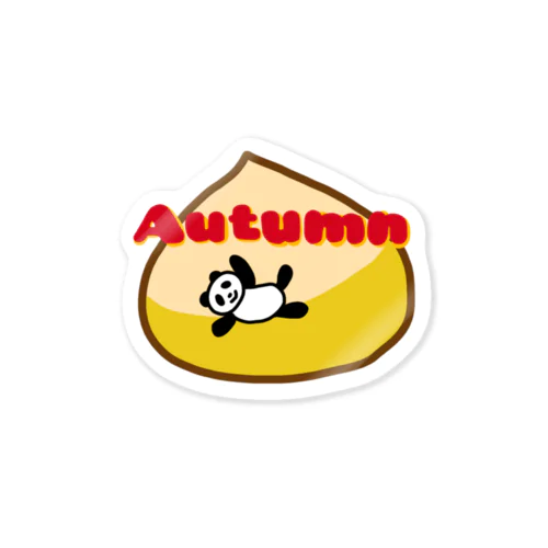 オータムパンダ Autumn Panda 秋パンダ Sticker